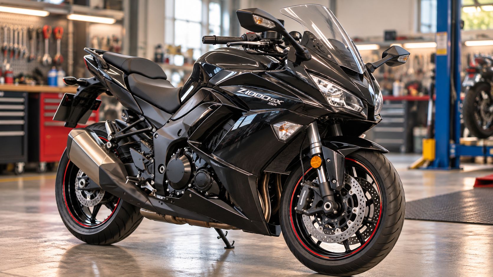 Обслуживание передней вилки Kawasaki Z1000SX 2018